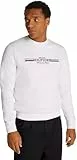 Tommy Hilfiger Sudadera Hombre con Cuello Redondo, Blanco (White), 3XL