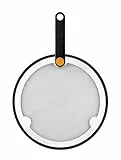 BRA Efficient | Tapa Antisalpicaduras 24-26-28 cm, Malla Acero Inoxidable 18/10 y Silicona, Libre de BPA, Mango plegable de baquelita, Apto para todas las sartenes BRA