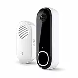 Arlo Timbre de Video 2K de 2ª generación y Timbre de 2 Unidades, cámara de Timbre HD 2K, Audio bidireccional, detección de Paquetes, detección de Movimiento y alertas, Sirena integrada, visión