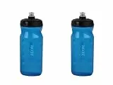 ZEFAL Pack Sense Soft 65 - Lote de 2 bidones para bicicleta y MTB, botella deportiva flexible e inodora, botella de agua sin BPA - Tetina de silicona - Azul Transparente, 2 x 650ml