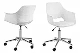 AC Design Furniture Silla de Escritorio de Poliuretano, Blanco, 52 x 57 x 93 cm