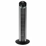 Cecotec Ventilador de Torre Digital con Temporizador y Mando a Distancia EnergySilence 890 Skyline. 50 W, 30'' (76cm) de Altura, Oscilación, Motor de Cobre, 3 Velocidades, 3 Modos, Negro
