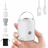 Bomba de Aire eléctrica, batería Recargable con 5 boquillas, desinflador de llenado rápido para Cama de Aire, Flotador, Bolsa de vacío para Ropa