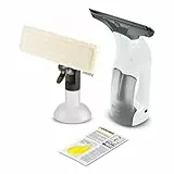 Kärcher Limpiadora de Cristales WV 1 Plus, autonomía batería: 20 min, indicador LED estado batería, depósito agua sucia: 100 ml, peso: 0,5 kg, pulverizador, paño microfibra, 20 ml detergente