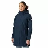 Helly Hansen Mujer Chubasquero Largo Aden, Azul Marino, XL