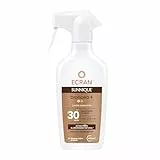 Ecran Sunnique Leche Solar SPF 30 en Spray, Protección Alta UVB/UVA e IR-A, Activa el Bronceado Natural, Sin Autobronceador, Resistente al Agua, 270 ml