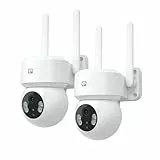 Garza Smart - Pack 2 Cámara de vigilancia WiFi IP 360º Exterior Inteligente. 1296P con Visión Nocturna, Audio bidireccional, Detección de Movimiento, Control por App.