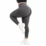 SINOPHANT Leggings para mujer, cintura alta, tallas grandes, leggings deportivos para mujer, para gimnasio, actividades al aire libre, gris, XXX-Large