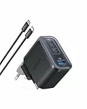 Anker Nano Cargador, Adaptador de Pared de 3 Puertos con Salida de 70 W, Compacto y Elegante, para iPhone 17/17 Pro MAX 16/15/14 iPhone Air, MacBook Air, iPad, Pixel, Galaxy y Más