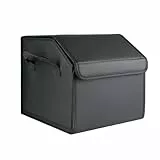 Enerfero Organizador de Maletero Plegable de PU – Caja de Almacenamiento Multiuso para Coche, SUV y Camión – Gran Capacidad – Base antideslizante – Impermeable