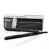 Rowenta x Karl Lagerfeld Optiliss Ionic SF323L Plancha de pelo con revestimiento cerámico para un pelo suave, 10 temperaturas hasta 230 º, alisado eficiente, rizos y ondas, negro