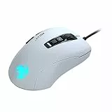 Roccat Kone Pure Ultra - Ratón ergonómico para Juegos (16000 dpi Sensor óptico RGB Iluminación Ultra Light) Blanco