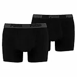 PUMA Men Everyday Basic Boxers, Ropa interior Hombre, Black 521, M