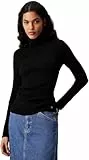 Calvin Klein Jersey Mujer Woven Roll Neck Sweater con Cuello Vuelto, Negro (CK Black), XXS