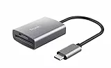 Trust Dalyx Lector de Tarjetas USB Rápido, USB 3.2 Gen 1 rápido con Conector USB-C, (Micro) SD, SDHC y SDXC de hasta 2 TB, 104MB/s, Ordenador Portátil/Macbook/PC/Chromebook
