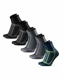 DANISH ENDURANCE Calcetines de Running Unisex, 5 Pack, MC (2x Nero/Gris,2x Gris/Negro, 1x Azul/Amarillo), 39-42