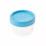 Tatay Fiambrera de Alimentos, Hermética, 0.2L de Capacidad, Tapa de Rosca, Libre de BPA, Apto Microondas y Lavavajillas, Color Azul. Medidas: 8,5 x 8,5 x 6 cm