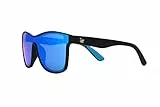 Surf Monkey Gafas de sol POLARIZADAS Hombre/Mujer | UV400 | Libre de BPA (TAC, Negro/Azul)