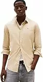 Tommy Jeans Camisa Hombre TJM Original de Manga Larga, Beige (Silt), M