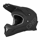 O'NEAL | Casco de Bicicleta de montaña | MTB Downhill | Según Norma de Seguridad EN1078, Aberturas de ventilación para Flujo de Aire y refrigeración | Casco SONUS Solid | Adulto | Negro | Talla L