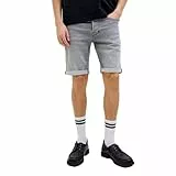 JACK & JONES Jjirick Jjicon I.k. Shorts Sq 063 Sn Pantalones Cortos, Grey Denim, M Hombres