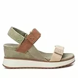 XTI - Sandalia Mujer Kaki - Calzado Cómodo y Versátil - Moda casual - Modelo 14384806 (Talla 40)