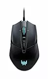 Acer Predator Cestus 335 - Ratón Gaming para Videojuegos, 19.000 DPI, USB, 400 IPS, 10 Teclas programables, Tiempo de Respuesta de 0,5 ms, Iluminación RGB, Ratón Ordenador Color Negro