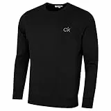 Calvin Klein Hombre Cuello Redondo Tour Comfort Golf Suéter - Negro - M