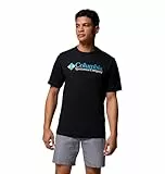 Columbia CSC Basic Logo Camiseta de manga corta, Algodón orgánico, Elasticidad cómoda, Cuello acanalado, Diseño gráfico - Hombre