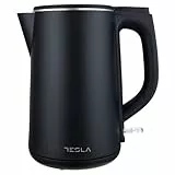Tesla Hervidor Eléctrico KT301BX, 1850-2200W, Capacidad 1.5L, Protección contra Sobrecalentamiento, Fácil Limpieza, Negro (Reacondicionado)
