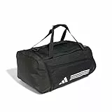 adidas Unisex Adulto Essentials 3-Stripes Duffel Bag, Black/White, M