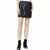 A | X Armani Exchange Hemingway - Falda de poliuretano para mujer, color negro azabache a, S, Negro (Jet Black a), S