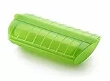 Lékué - Estuche de vapor, 1-2 personas (650 ml), silicona platino color verde