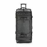 Amazon Basics Bolsa de Viaje con Ruedas,Grande (89 cm, 137 litros),Trolley Ligero y Duradero en Tela Ripstop,de Gran Capacidad y con Asa Telescópica,Ideal Para Viajes,Trabajo y Ocio,Negro