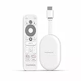 THOMSON Google TV Go Cast 150, 4K UHD, Dongle de Streaming, Dolby Atmos, Dolby Digital+, Control de Voz, Googlecast, SDRAM 2 GB, Memoria Flash 8 GB, Adaptador de Corriente multiconector