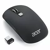 acer Ratón Inalámbrico Ultrafino, Ratón Inalámbrico Portátil de 2,4 GHz, Wireless Mouse con 800/1200/1600 dpi Ajustable, 4 Botones, ratón inalámbrico Portátil, Surface Pro, MacBook y PC