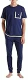 United Colors of Benetton 30964f00g Pantalón de Pijama, Azul, S Hombres