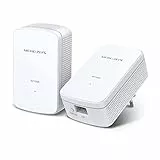 Mercusys TP-Link MP500 Kit Powerline Kit Homeplug AV2 hasta 1000Mbps, 1 Puerto Gigabit, Plug & Play, Compatible con Todos los routers, tecnología Powerline