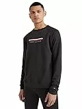 Tommy Hilfiger Track Top, Tejidos Pesados para Hombre, Negro (Black), L
