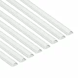 D-Line Mini Canal Portacables de 8 Metros, Cubierta de Cable Autoadhesiva, Solución de Gestión de Cables - 30mm (Ancho) x 15mm (Alto) – 8 Piezas de 1 Metro (Multipack de 8 metros), Blanco