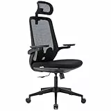 ZIK Ruby - Silla de oficina ergonómica profesional, con soporte lumbar, reposabrazos inclinable, cómoda, silla de oficina, capacidad de carga 150 kg, 64 x 117/127