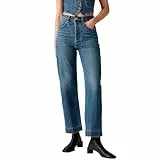 Levi's Ribcage STR ANK Tailored Jeans, Valley View Crease, 27W x 27L Mujeres