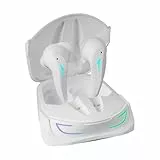 Mars Gaming MHI-Ultra, Auriculares Inalámbricos TWS, RGB Flow, Bluetooth 5.3, Triple Cancelación Ruido, 24H Batería, Blanco