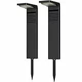 OUSFOT Luces Solares Jardin 30 LED Luces Jardin Solares Exterior 2 modos de Iluminación Foco Solar Exterior Jardin Impermeable IP65 Luces Solares en el suelo para Jardín, Patio, Camino- 2PCS