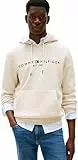 Tommy Hilfiger Sudadera Hombre Tommy Logo con capucha, Beige (Heathered Oatmilk), M