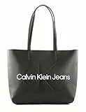 Calvin Klein Bolso Tote Mujer Bolso con cierre de cremallera, negro (Black), talla única, Negro (Black), Talla Única