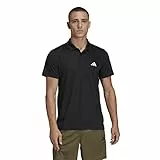 adidas Hombre Train Essentials Training Polo Shirt, Black/White, M