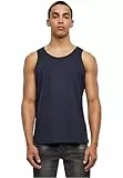 Build Your Brand Camisetas sin Mangas Hombres, Adulto, Azul, L