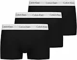 Calvin Klein Pack de 3 Calzoncillos Bóxer para Hombre Low Rise Trunk Algodón Elástico, Negro (Black), M
