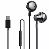 USB Auriculares Intrauditivos, 2,5m PC Auriculares Gaming con Micrófono y Control de Volumen, para Computadora PS4 PS5 PC Laptop Conferencias Skype Chat